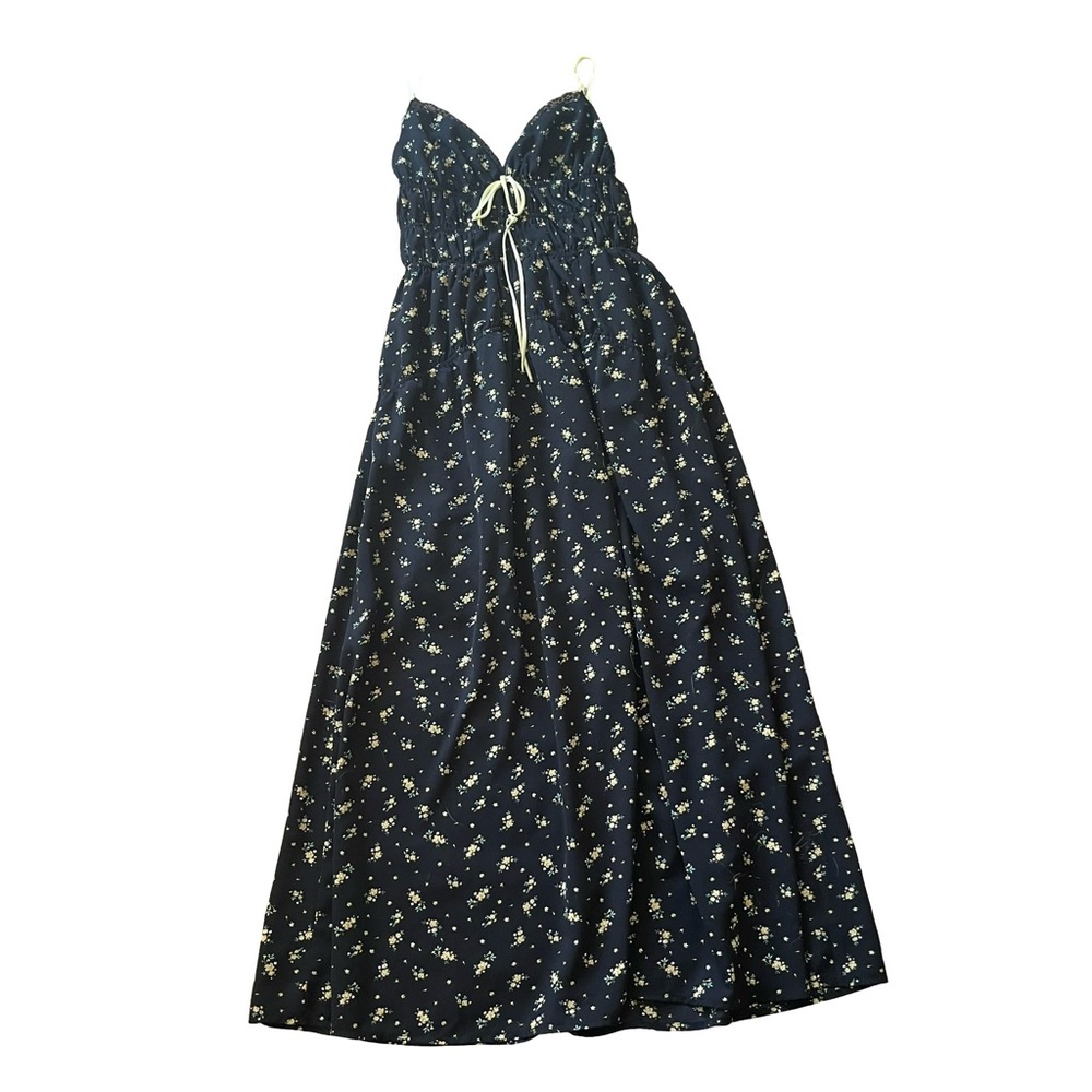 Urban Outfitters Kiss the Sky Bow Front Smocked Maxi Dress